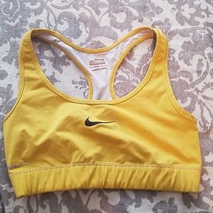 Yellow NIKE Livestrong racer back sports bra